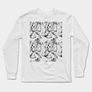 Black watercolor splatter Long Sleeve T-Shirt